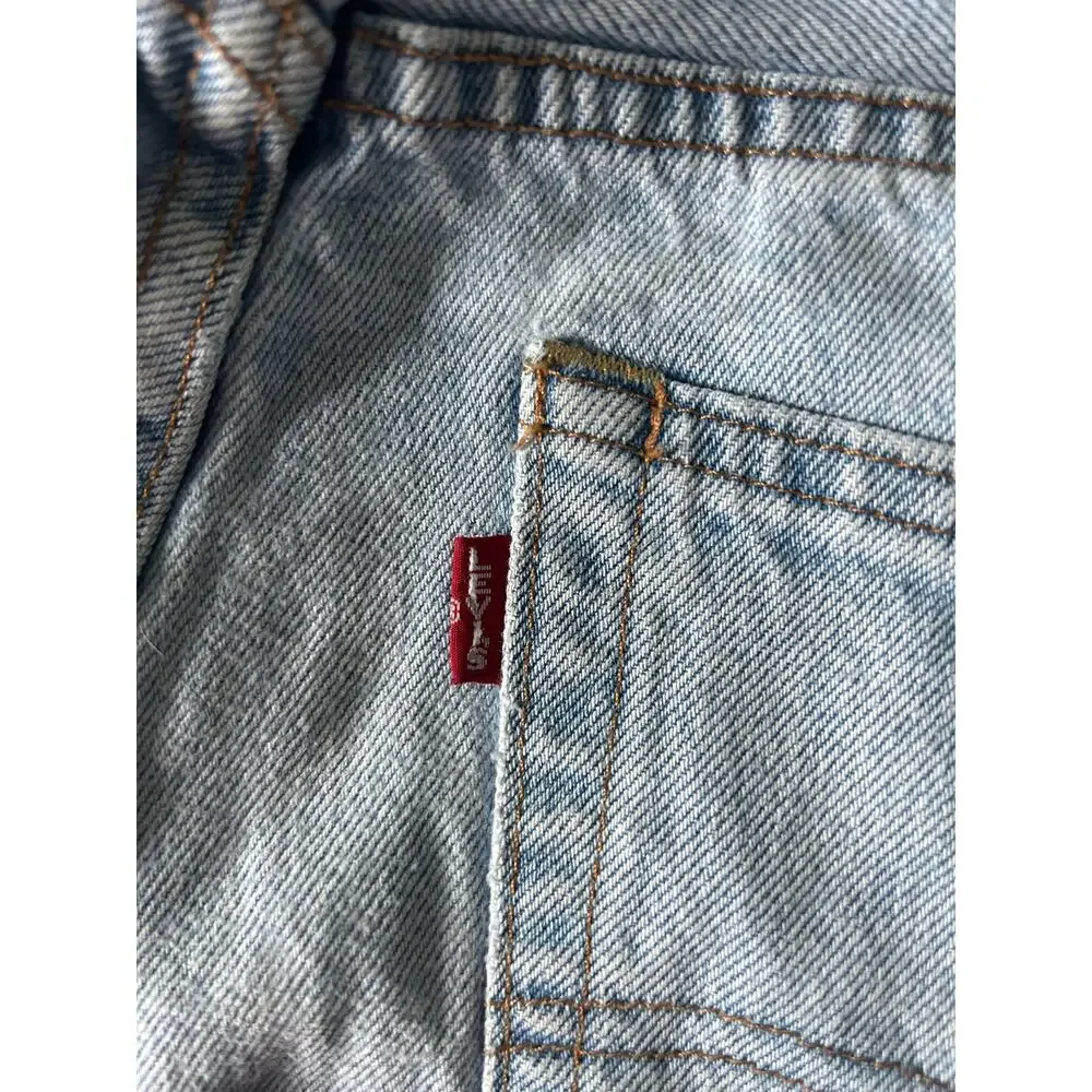 Levis Premium Big E Red Tag 551 Z Mens Light Wash Denim Jeans Straight Leg 30X30